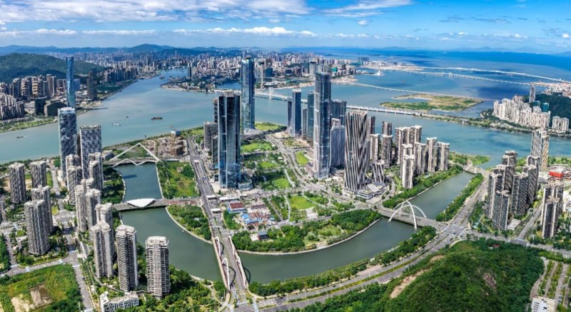 图为横琴粤澳深度合作区从蓝图变为实景。横琴粤澳深度合作区行政法务局供图
